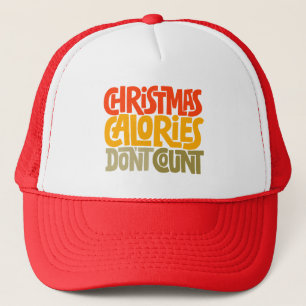 Grappige kerstcalorieën tellen niet mee voor desig trucker pet