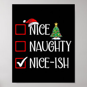 Grappige Kerstchecklist Leukige Humor  Poster