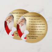 Grappige Kerstchecklist voor het gezin Feestdagenkaart (Voorkant / Achterkant)