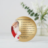 Grappige Kerstchecklist voor het hele gezin Feestdagenkaart (Staand voorkant)