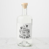 grappige kerstcocktails woordkunst likeurfles etiket (Voorkant)