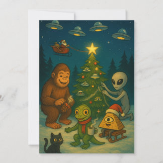Grappige kerstcomplot feestdagenkaart