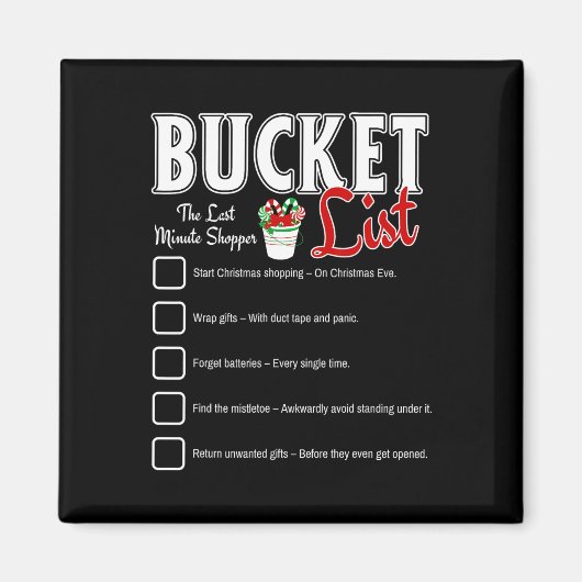 Grappige Kerstemmer Lijst Ontwerp Kerstvakantie Hu Magneet (Voorkant)