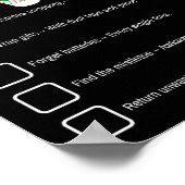 Grappige Kerstemmer Lijst Ontwerp Kerstvakantie Hu Poster (Hoek)