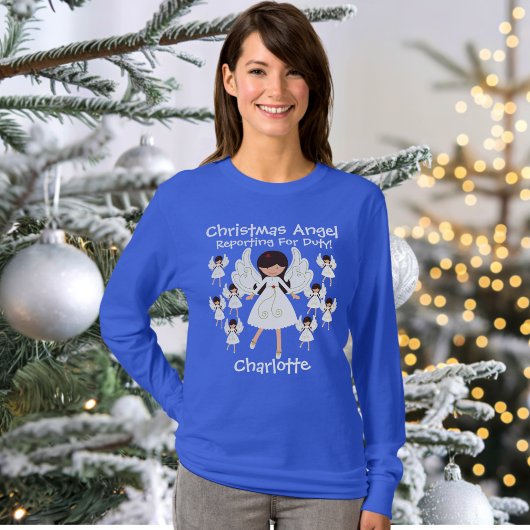Grappige Kerstengelen Met Naam T-shirt