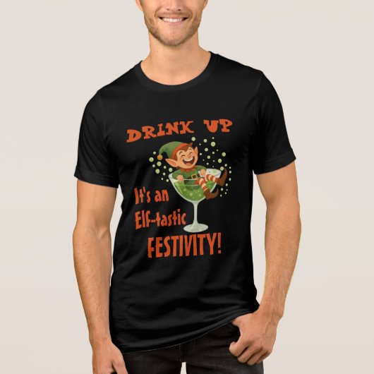 Grappige Kerstfeest  Tri-Blend Shirt (Voorkant)