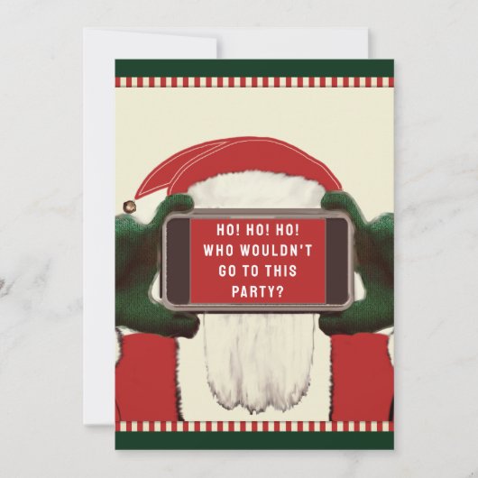 Grappige kerstfeest uitnodigingen (Voorkant)