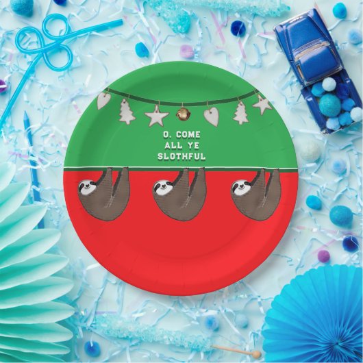 grappige kerstfeestdag papieren bordje (Feest)