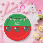 grappige kerstfeestdag papieren bordje (Feest)