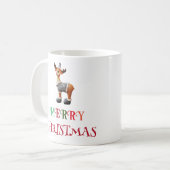 grappige kerstfeestelijke , kleurrijke tipografie koffiemok (Voorkant links)