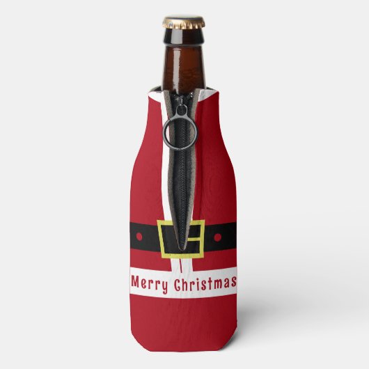 Grappige Kerstfles Koelere Kerstman Flesjeskoeler (Fles Achterkant)