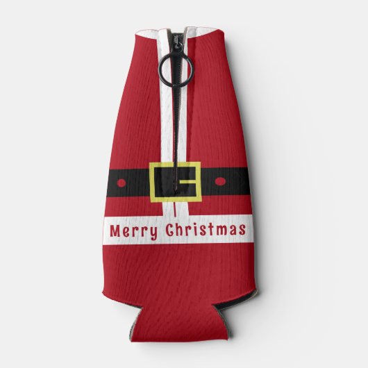 Grappige Kerstfles Koelere Kerstman Flesjeskoeler (Achterkant)