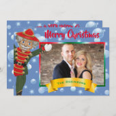 Grappige kerstfoto Collage Notenkraker Groet Feestdagenkaart (Voorkant / Achterkant)