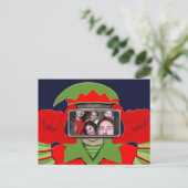 Grappige kerstfoto feestdagenkaart (Staand voorkant)