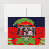 Grappige kerstfoto feestdagenkaart (Voorkant / Achterkant)