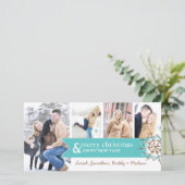 Grappige kerstfotokaart feestdagenkaart (Staand voorkant)