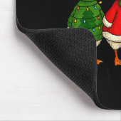 Grappige Kerstgans Jollige Ganzen Kerstman Rendier Muismat (Hoek)