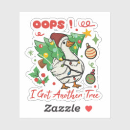 Grappige Kerstgans Sticker