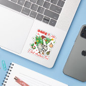 Grappige Kerstgans Sticker (Laptop met iPhone)