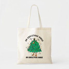 Grappige Kerstgans Tote Bag