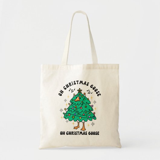 Grappige Kerstgans Tote Bag (Voorkant)