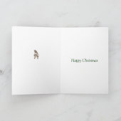 grappige kerstgedicht robin en xmas tree feestdagen kaart (Binnen)