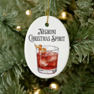 Grappige Kerstgeest Negroni Vakantie Cocktail  Keramisch Ornament