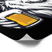 Grappige kerstgeit met bierstrip poster (Hoek)