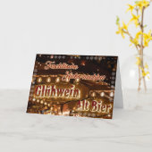 Grappige kerstgroeten van de Duitse kerstmarkt Kaart (Gele Bloem)