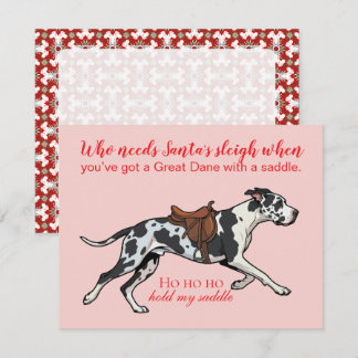 Grappige Kerstgroeten voor Great Dane Feestdagenkaart