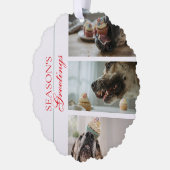Grappige Kerstgroeten voor Great Dane Ornament Kaart (Links)