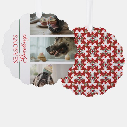 Grappige Kerstgroeten voor Great Dane Ornament Kaart (Voorkant / Achterkant)