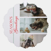 Grappige Kerstgroeten voor Great Dane Ornament Kaart (Voorkant)