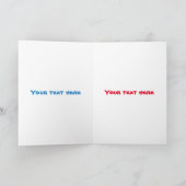 Grappige kersthaarkaartoonillustratie kaart (Binnen)