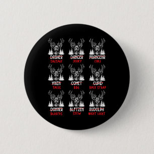 Grappige Kerstherten jagers Sinterklaas rendier ma Ronde Button 5,7 Cm
