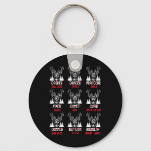 Grappige Kerstherten jagers Sinterklaas rendier ma Sleutelhanger
