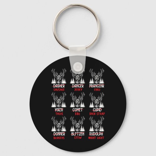 Grappige Kerstherten jagers Sinterklaas rendier ma Sleutelhanger (Voorkant)