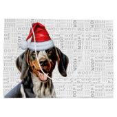 Grappige Kersthond Bluetick Coonhound Vakantie Groot Cadeauzakje (Achterkant)