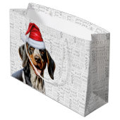 Grappige Kersthond Bluetick Coonhound Vakantie Groot Cadeauzakje (Achterkant Gekanteld)
