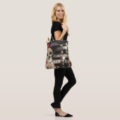 Grappige Kersthond die Bubble Tea Drinkt Tote Bag (Op model)