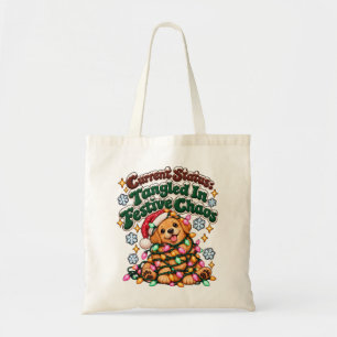 Grappige Kersthond Lichtjes Sarcastische Winter  Tote Bag