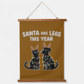 Grappige Kersthuisdiergrapjes | Sinterklaas heeft Hangend Wandkleed (Voorkant)