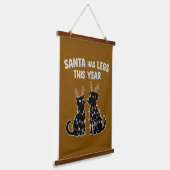 Grappige Kersthuisdiergrapjes | Sinterklaas heeft Hangend Wandkleed (Gebogen)