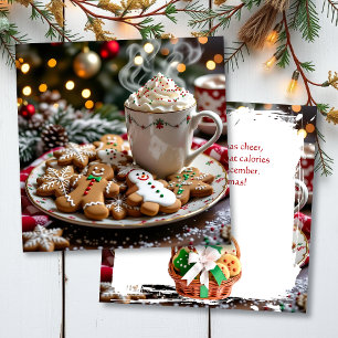 Grappige Kersthumor Koffie en Koekjes Kaart