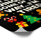 Grappige kerstjingel enigszins moe voor M Poster (Hoek)