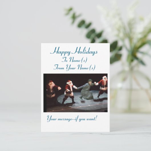 Grappige kerstkaart  (Staand voorkant)