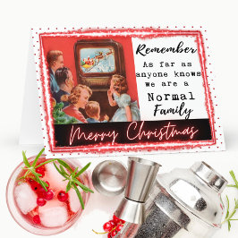 Grappige kerstkaart beste vriendin "Normale famili Kaart