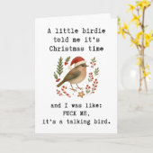 Grappige kerstkaart, brutale feestgroet kaart (Gele Bloem)
