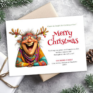 Grappige Kerstkaart Digitale Aangepaste Ontwerp
