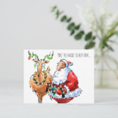 Grappige Kerstkaart Feestdagenkaart (Staand voorkant)